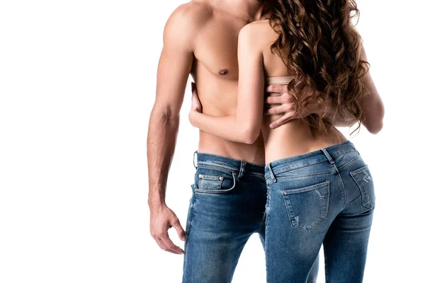 Connected couple embracing